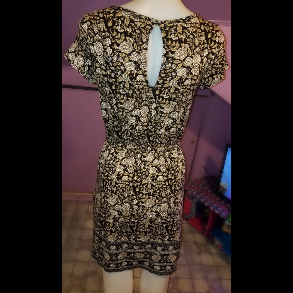 LUCKY BRAND FLORAL PRINT SOFT KNIT BOHO DRESS - Picture 3 of 7